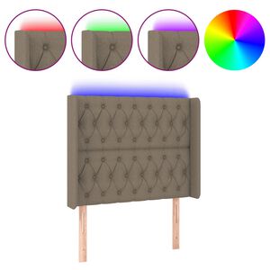 vidaXL S&auml;nggavel LED taupe 103x16x118/128 cm tyg