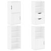 vidaXL Sidoskåp 4 st "ODDA" vit 40x24x79 cm massiv trä furu