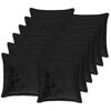 vidaXL Kasta Kudde 12 st HOUTEN Svart 50 x 50 cm Flanell