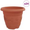 vidaXL Rund Blomkruka 24 st Murgr&ouml;n &Oslash; 22 x 18 cm Plast