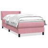 vidaXL Rams&auml;ng med madrass rosa 80x220 cm sammet