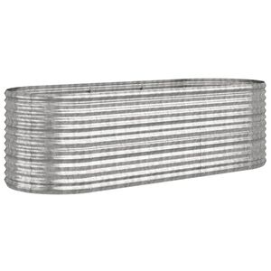 vidaXL Odlingsl&aring;da galvaniserat st&aring;l 224x80x68 cm silver