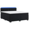vidaXL Boxspring s&auml;ng med madrass och LED Svart 200 x 200 cm Sammet