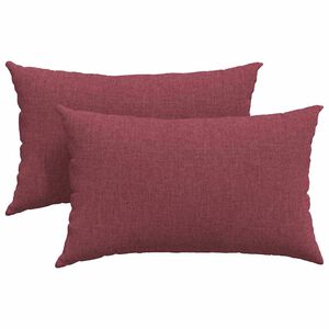 vidaXL Sofakuddar 2 pcs Vinr&ouml;d 50 x 30 cm tyg