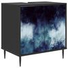 vidaXL Badrumssk&aring;p RAALTE Svart ek 60 x 40 x 61 cm Konstruerat tr&auml;