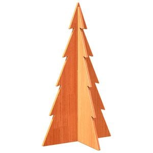 vidaXL Julgran tr&auml; vaxbrun 80 cm massiv furu