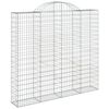 vidaXL Gabion b&aring;gformad 200x30x180/200 cm galvaniserat j&auml;rn