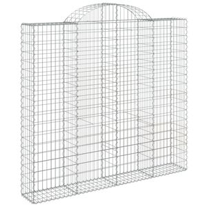 vidaXL Gabion b&aring;gformad 200x30x180/200 cm galvaniserat j&auml;rn