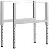 vidaXL Ramar till arbetsb&auml;nk 2 st metall 85x(69-95,5) cm gr&aring;
