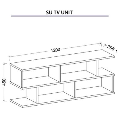 Homemania TV-bänk Su 120x29,6x45 cm vit