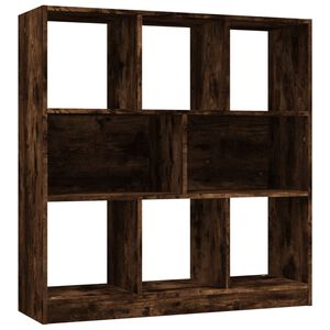 vidaXL Bokhylla r&ouml;kf&auml;rgad ek 97,5x29,5x100 cm konstruerat tr&auml;