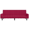 vidaXL B&auml;ddsoffa 2-sits vinr&ouml;d sammet
