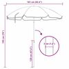 vidaXL Badparasol Kamouflage 161 x 193 cm Polyester