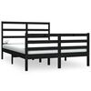 vidaXL S&auml;ngram svart massiv furu 140x190 cm
