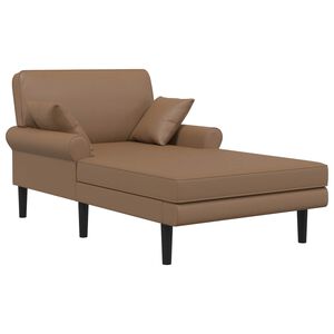 vidaXL Sch&auml;slong Cappuccino Konstl&auml;der