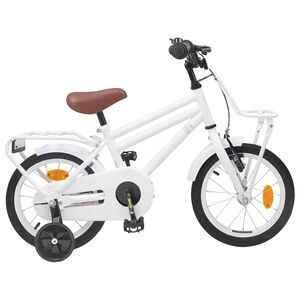 vidaXL Barncykel 12 Tum f&ouml;r 2-4 &aring;ringar Vit