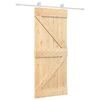 vidaXL Skjutd&ouml;rr 85 x 210 cm Massiv furutr&auml;d&ouml;rr (obehandlad)