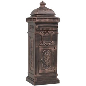 vidaXL Markpostl&aring;da vintage stil rostfri aluminium brons