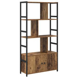 vidaXL Hyllsystem 80 x 30 x 155,5 cm Konstruerat tr&auml; Gammalt tr&auml;