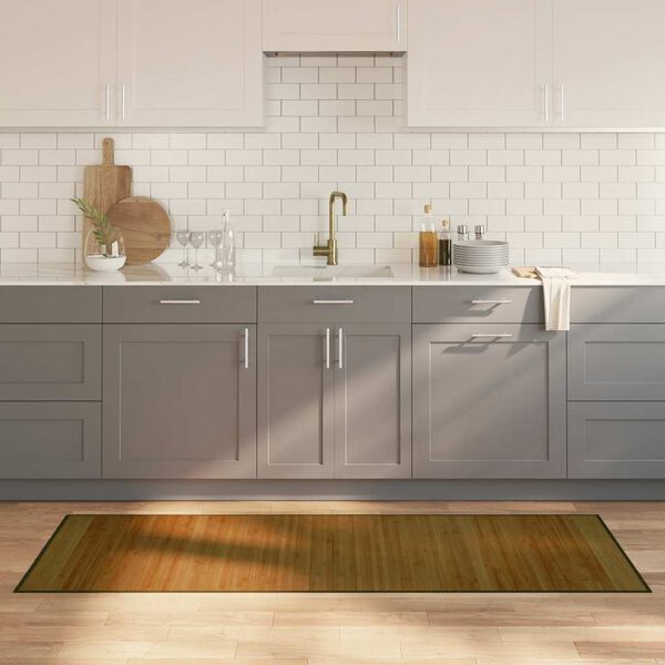 vidaXL Matta rektangul&auml;r brun 70x200 cm bambu