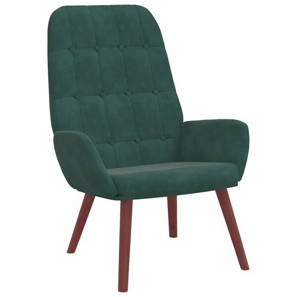 vidaXL Vilstol m&ouml;rkgr&ouml;n sammet