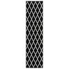 vidaXL G&aring;ngmatta svart och vit BCF 80x350 cm