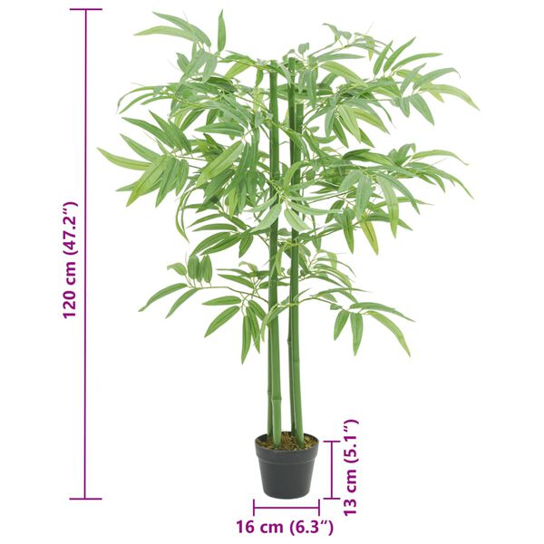 vidaXL Konstv&auml;xt bambu 384 blad 120 cm gr&ouml;n