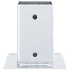 vidaXL Stolpbaser fyrkantiga 4 st silver 81x81 mm galvaniserat stål
