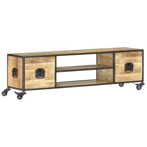 vidaXL TV-b&auml;nk 130x30x39 cm massivt mangotr&auml;