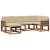 vidaXL Utomhussoffset 6 st Naturlig och Beige