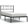 vidaXL S&auml;ngram med huvudgavel metall svart 90x190 cm