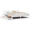 vidaXL S&auml;ngram utan madrass vit 200x200 cm massiv furu