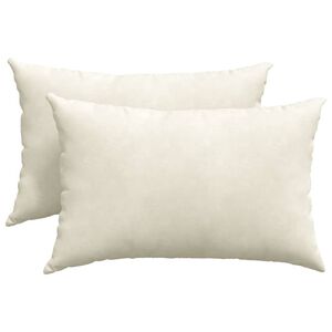 vidaXL Sofakuddar 2 pcs Kr&auml;m 60 x 40 cm Kordread tyg