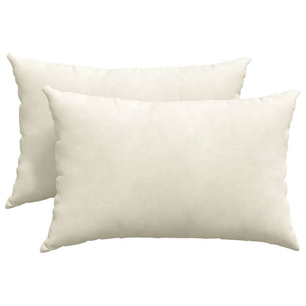 vidaXL Sofakuddar 2 pcs Kr&auml;m 60 x 40 cm Kordread tyg