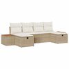 vidaXL Tr&auml;dg&aring;rdsoffset 6 st Beige konstrotting
