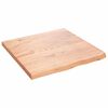 vidaXL Bordsskiva ljusbrun 60x60x(2-4) cm behandlad massiv ek