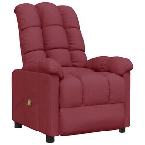vidaXL Massagef&aring;t&ouml;lj vinr&ouml;d tyg
