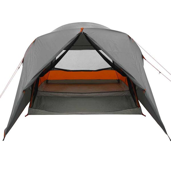 vidaXL Dome T&auml;lt med tak med lagring Gr&aring; och orange 455 x 252 x 178 cm