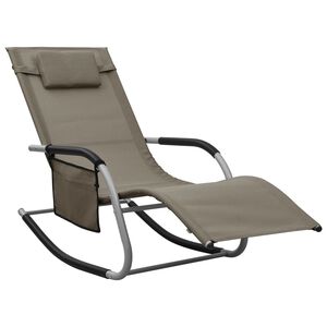 vidaXL Sols&auml;ng textilen taupe och gr&aring;