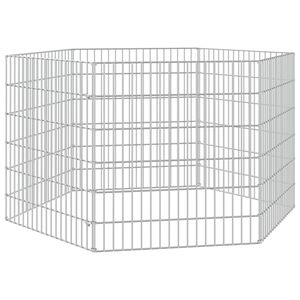 vidaXL Husdjursbur 6-panel 54x60 cm galvaniserat j&auml;rn