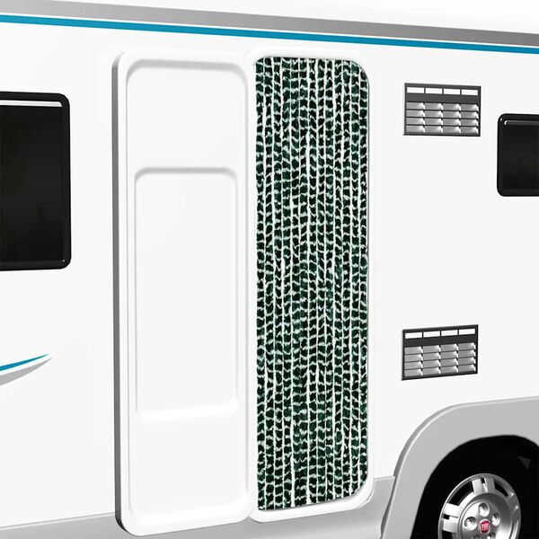 vidaXL Insektsgardin grön och vit 56x200 cm chenille