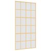 vidaXL Skjutd&ouml;rr guld 102,5x205 cm frostat ESG-glas och aluminium
