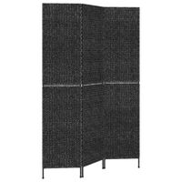 vidaXL Rumsavdelare 3 paneler svart 122x180 cm vattenhyacint