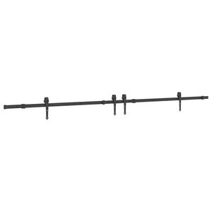 vidaXL Skjutd&ouml;rrsbeslag 305 cm st&aring;l svart