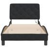 vidaXL Bed Frame with LED without Mattress Black 80x200 cm Velvet