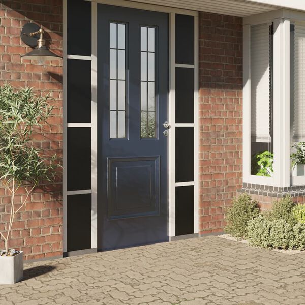 vidaXL F&ouml;nsterfilm statisk frostad frostad svart 90x2000 cm PVC