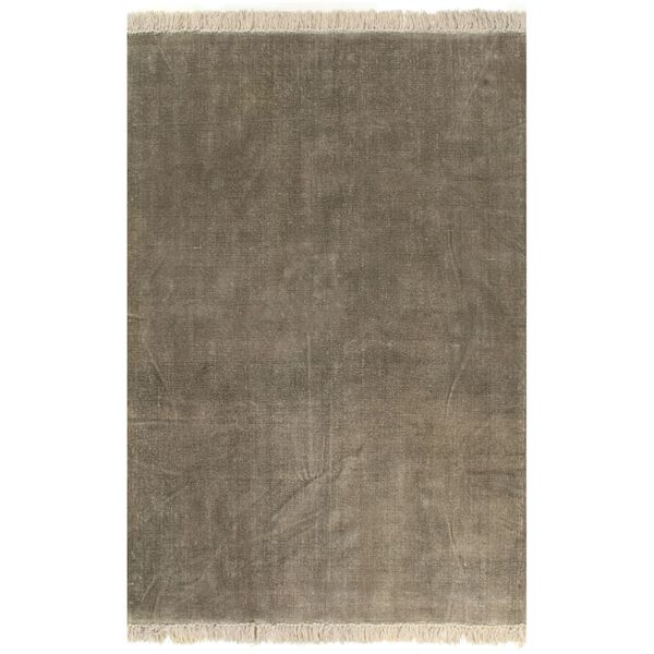 vidaXL Kelimmatta bomull 160x230 cm taupe