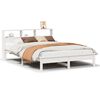vidaXL S&auml;ngram utan madrass vit 135x190 cm massiv furu