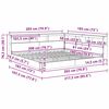 vidaXL Bokhylla S&auml;ng Gr&aring; sonoma 180 x 200 cm Konstruerat tr&auml;