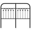 vidaXL Huvudgavel metall svart 120 cm